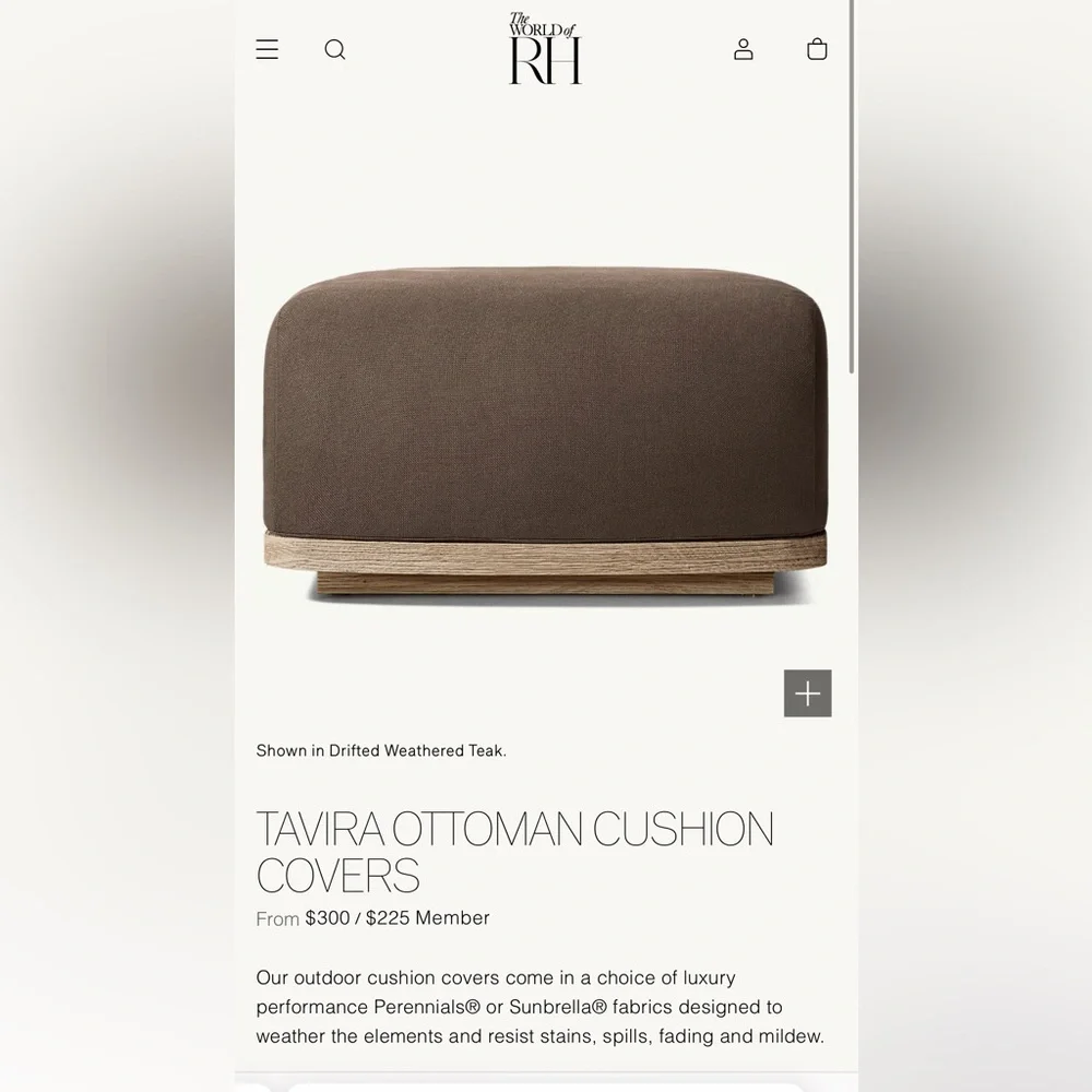 RH Outdoor furniture cover